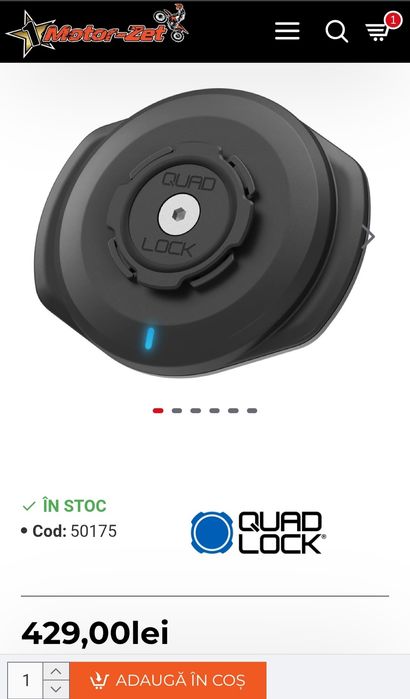 Încărcător Quadlock Wireless Charger - suport telefon quad lock