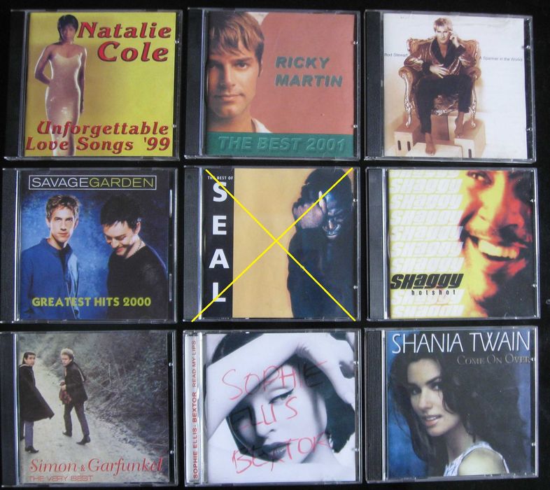 Музикални дискове с хитови изпълнители  за периода 1970-2000 г.