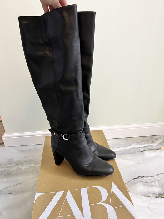 Cimze cu toc negre ZARA