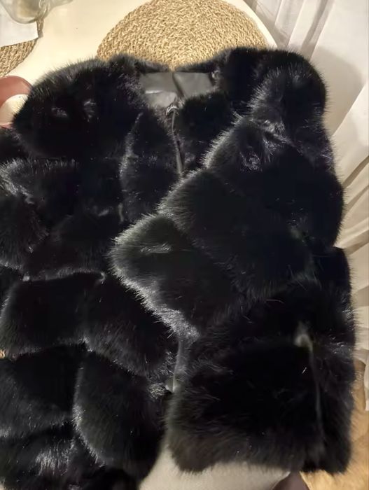 Палто от изкуствен косъм лисица XL