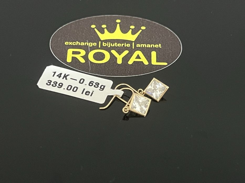 Bijuteria Royal CB : Cercei copil aur 14K 585  0,63 grame