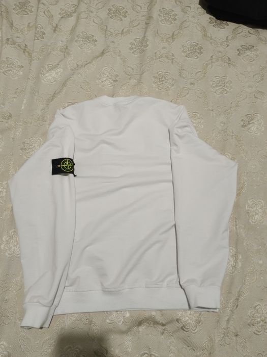 stone island white long sleeve