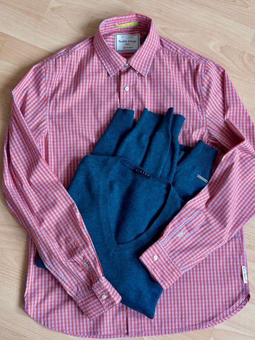 Scotch & Soda хубава памучна риза в ситно каре М размер