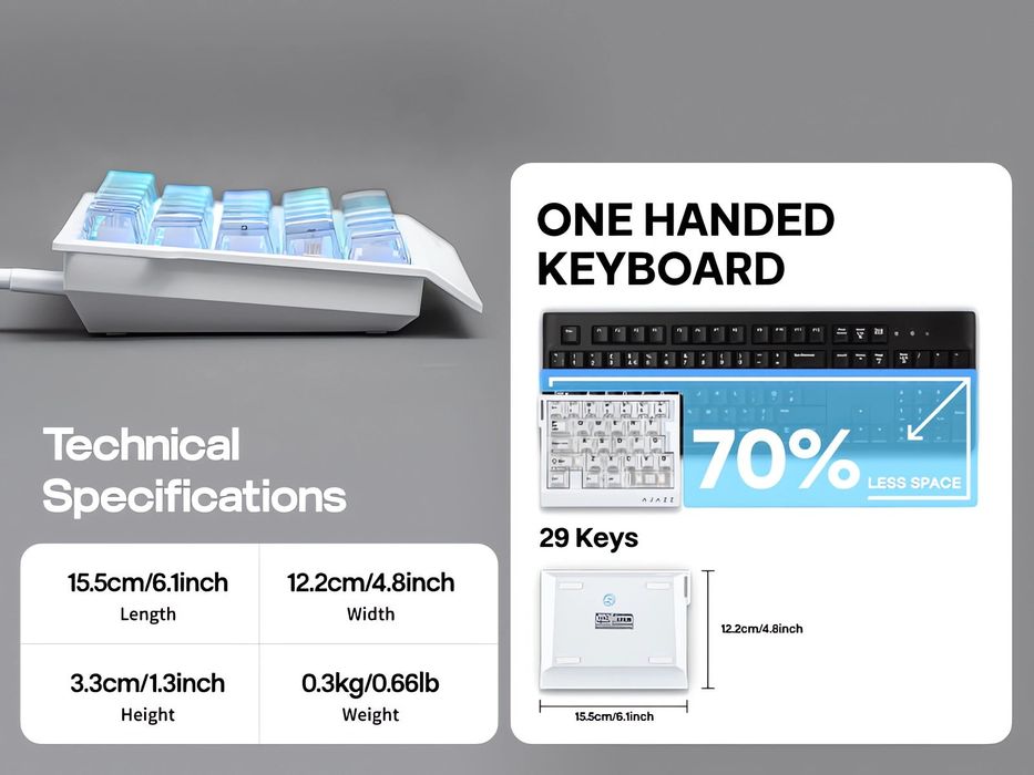 PRO GAMING Keyboard AJAZZ AK029 – Magnetic Switch + RGB | КАТО НОВА
