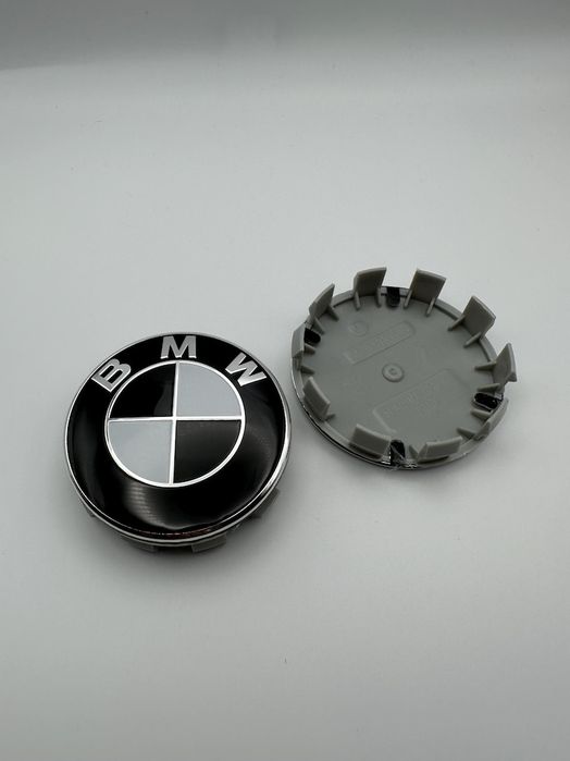 Бяло с черно капачки за джанти за Бмв / Bmw 68мм само в комплекти