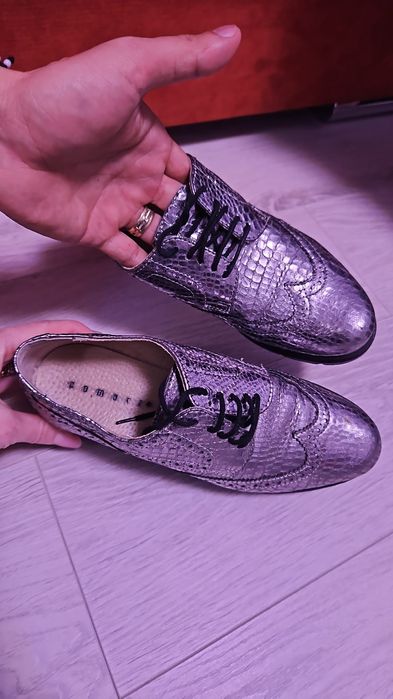 Pantofi de Dama Casual de culoare Argintie