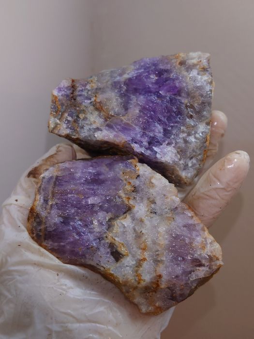 Лот Аметисти от България кварц минерал кристал