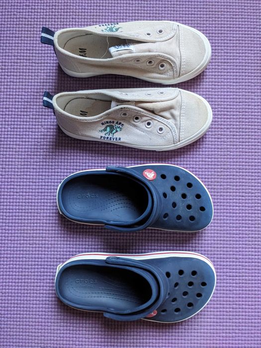 Crocs 29 и гуменки H&M 28