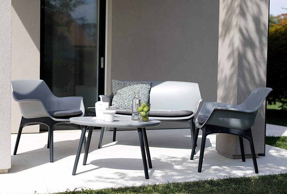 Canapea 2 persoane + Perna Grafit/Antracit Mobilier Gradina Bica Luxor