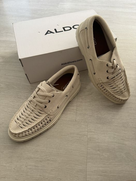 Mocasini loafers Aldo piele intoarsa