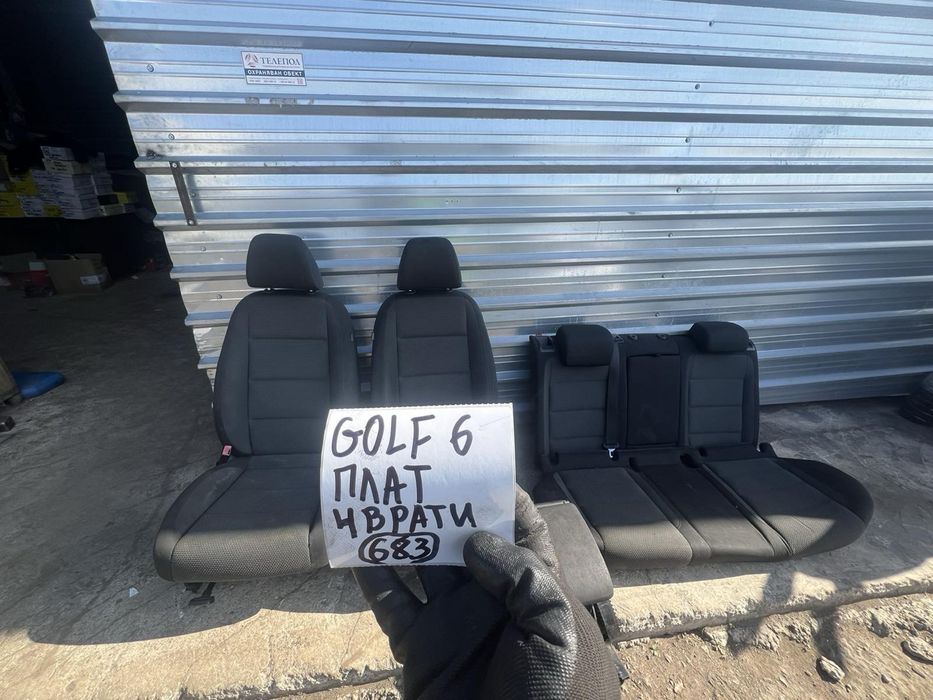 Запазен текстилен салон Golf 6 4 врати седалки Н683