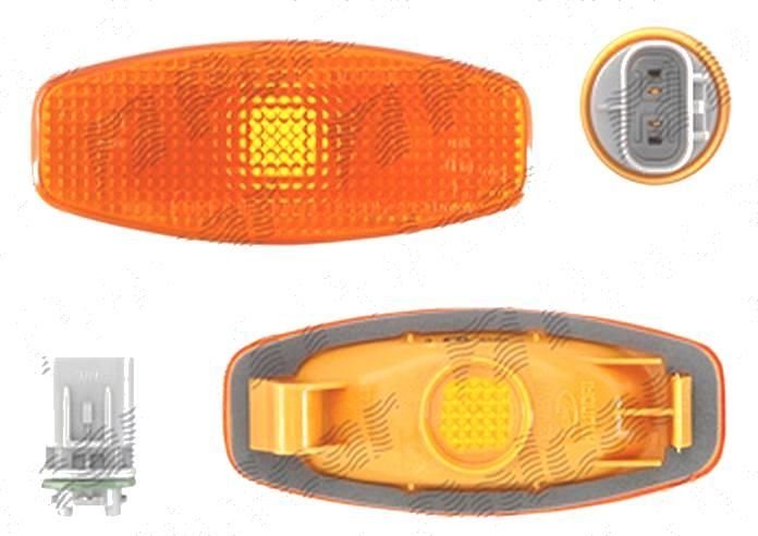 Lampa semnalizare laterala Hyundai H-100, 01.2004-; Santa Fe Sm, 02.2001-03.2006; Kia K-2500/K-2700, 01.2005-, fata, Stanga = Dreapta, portocaliu, OE