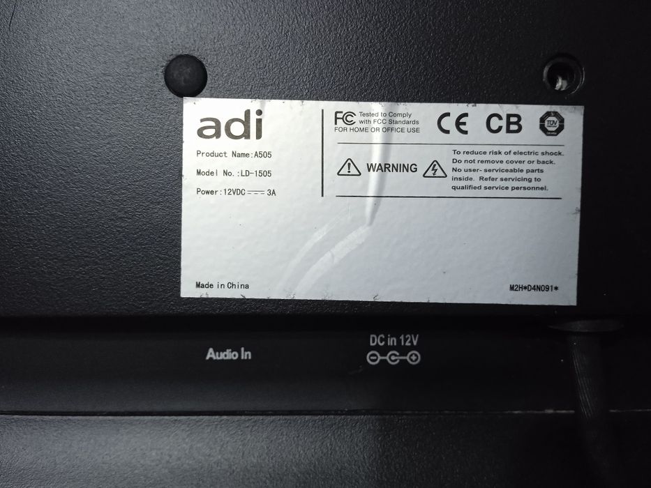 15" MONITOR ADI MicroScan A505 (LCD, 1024x768)