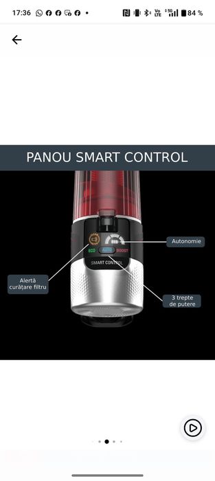 Aspirator vertical fara fir Rowenta X-Force Flex 9.60