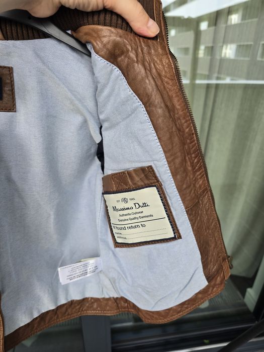Geaca din piele Massimo Dutti