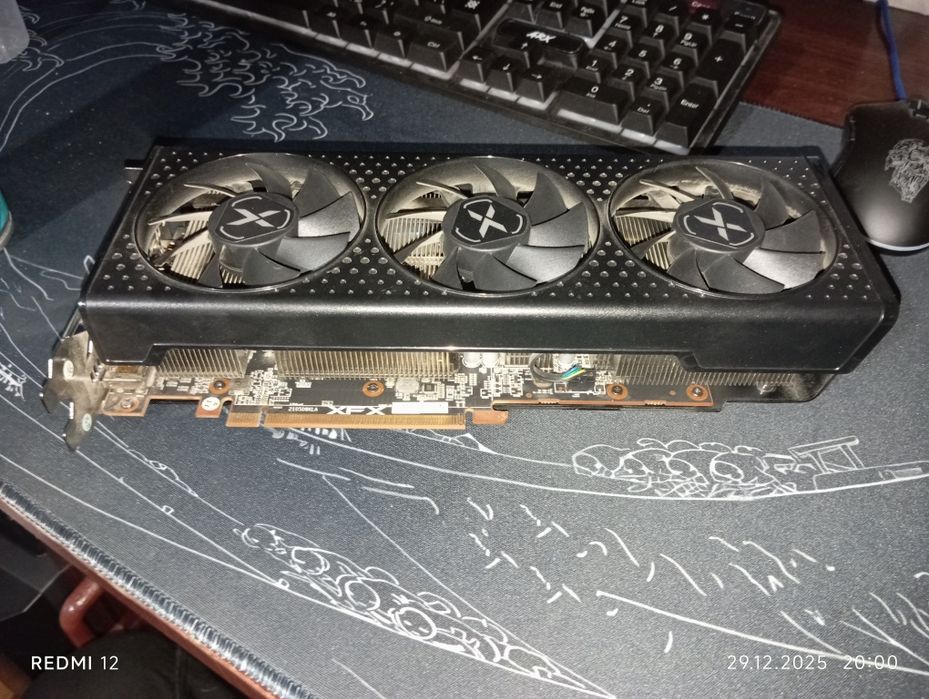 RX6600XT 8GB XFX 3кулера кастом