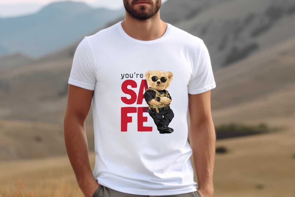 Мъжки тениски с Teddy Bear / Мечета. Размери от XXS до 5XL