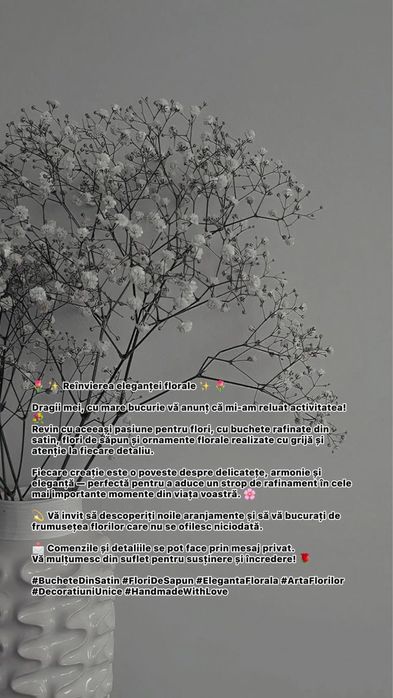 Aranjamente florale satin/săpun)