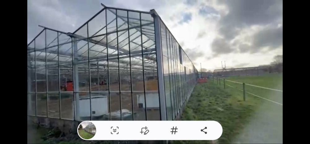 Sera de sticla pe profil metalic