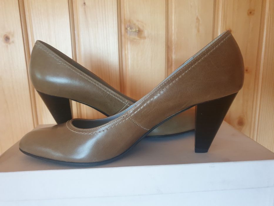Pantofi dama piele verde-kaki noi