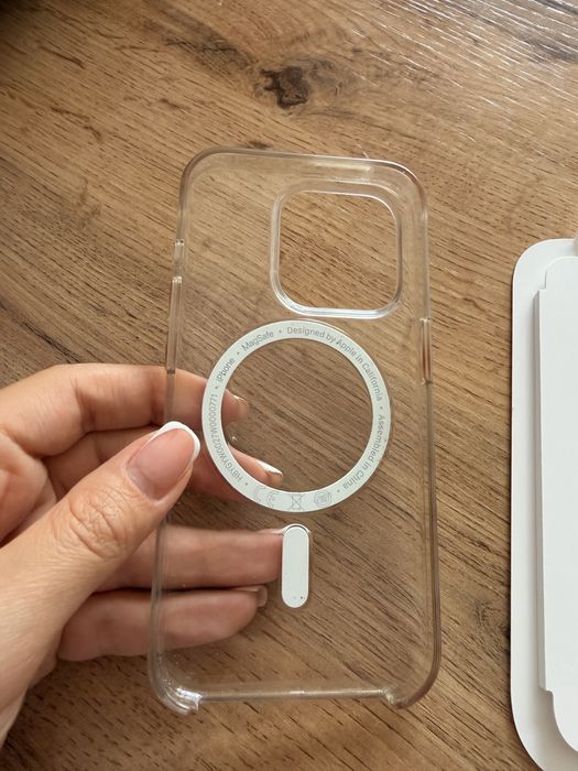 Чехол для Iphone 15 Pro MagSafe прозрачный, оригинал Apple