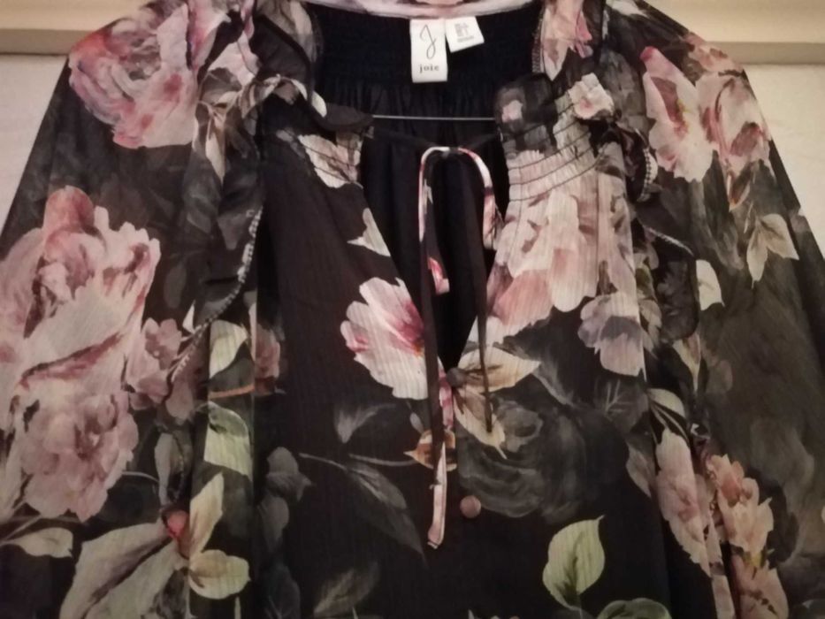 Bluza din matase vegetala cu model floral
