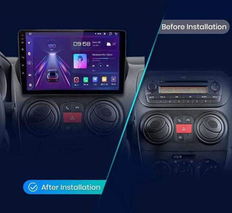 Fiat Fiorino,Qubo 2008 - 2017 Мултимедия Навигация Android