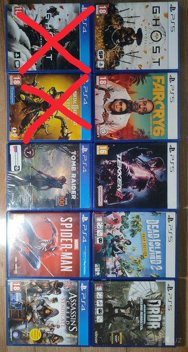 Игры для ps4,ps5 tomb raider,,Tekken, spiderman,far cry,ghost of