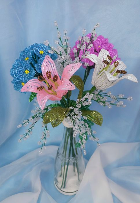 Денежное дерево из бисера ручная работа