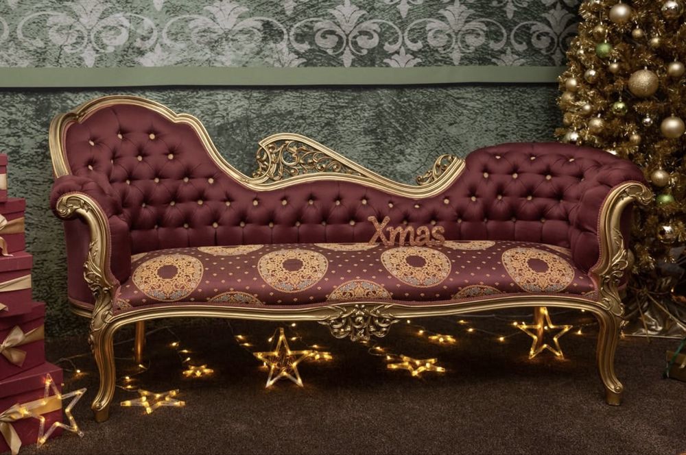 Барокова луксозна лежанка - дърворезба