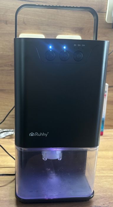Компактен обезвлажнител RUHHY, 1,40 л, 36 W, технология на Пелтие, черен, таймер 8/12/16 часа
