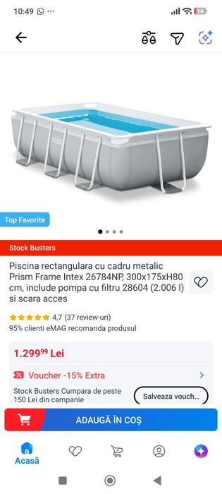 Piscina Intex 300 L x 175 l x80 h