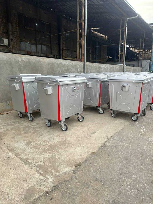 Мусорный контейнер металлический оцинкованный 1100 литр