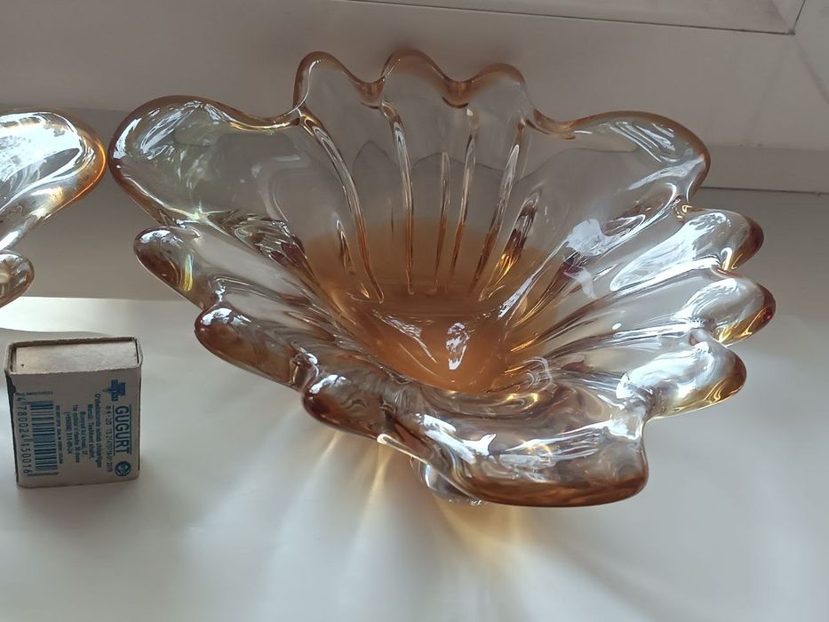 Вазочка конфетница ЧССР 
Цветное красивое стекло