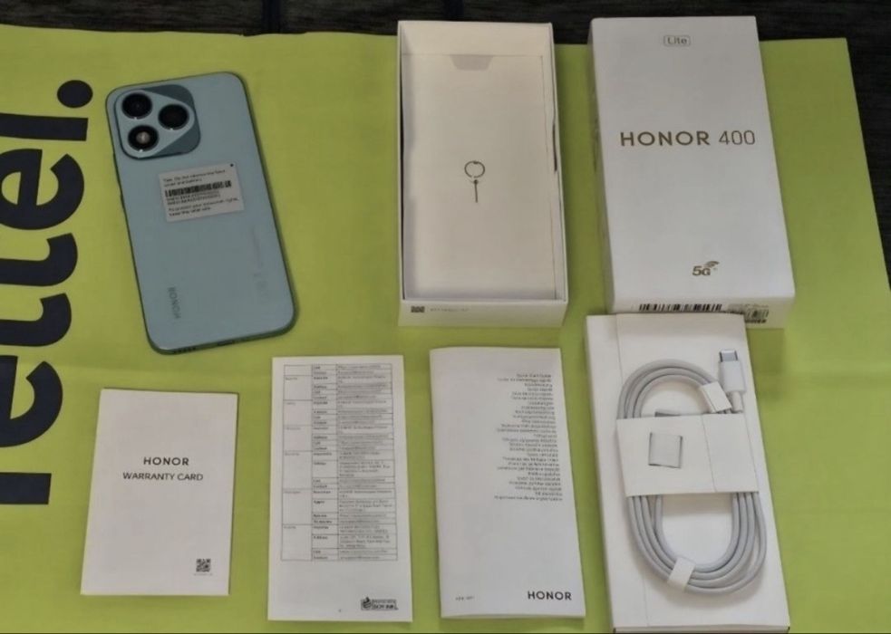 ЧИСТО НОВ 256GB Honor 400 Lite Гаранция Yettel 2028г. Green | Зелен
