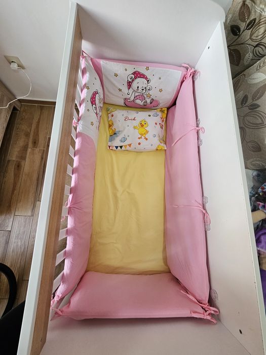 Детско легло с люлеещ се механизъм, матрак