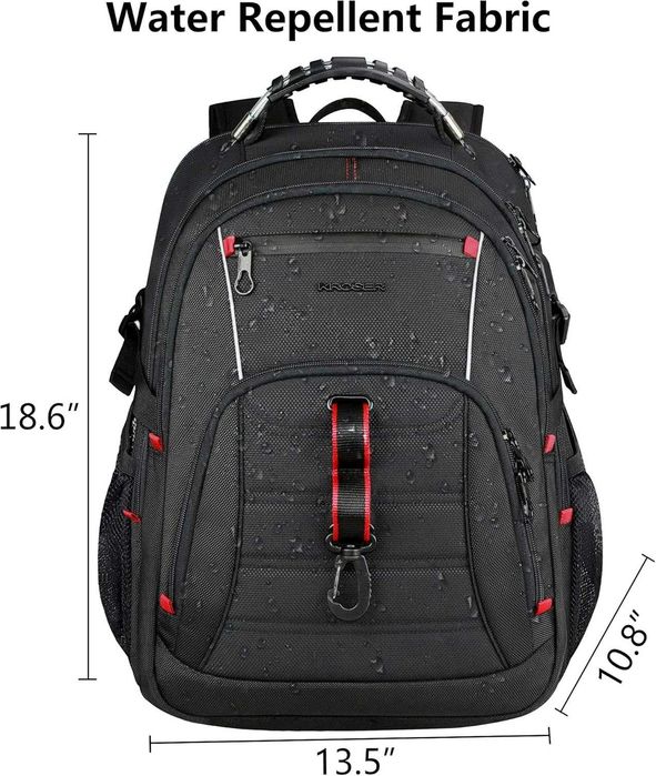 KROSER XL Раница за лаптоп 17.3” | USB + RFID | Водоотблъскваща | Бизнес/Пътуване