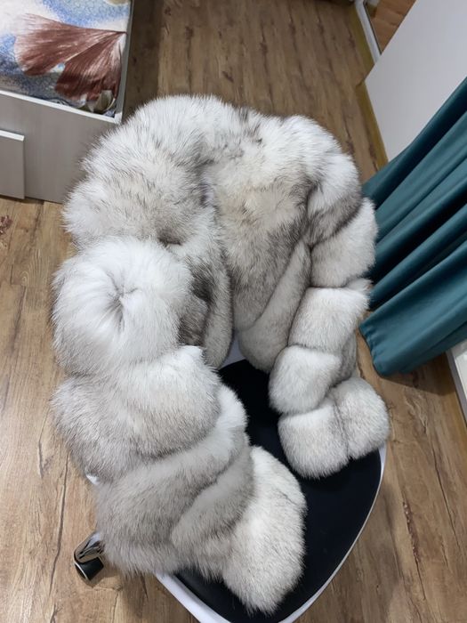 Blană naturala de vulpe,albă