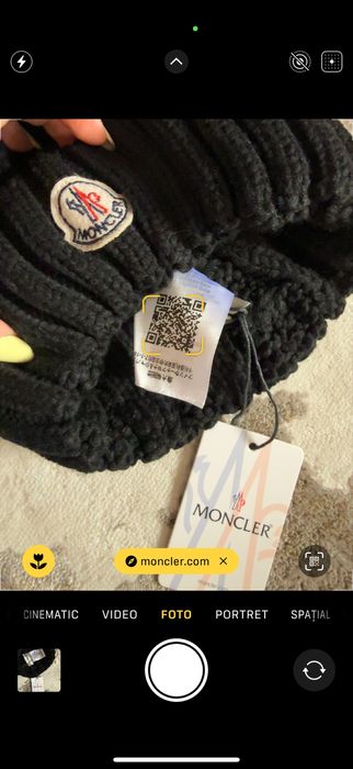 Vand Fes/Căciula Moncler premium cu ciucure din blana naturala