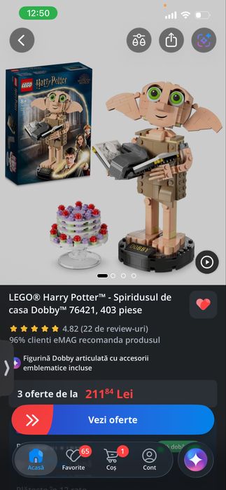 Lego Dobby Harry Potter 76421