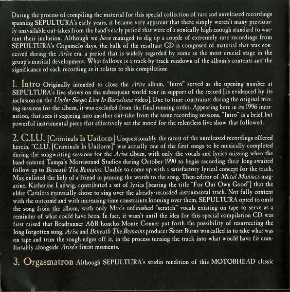 2xCD Sepultura - The Roots of Sepultura (1996) Special Edition