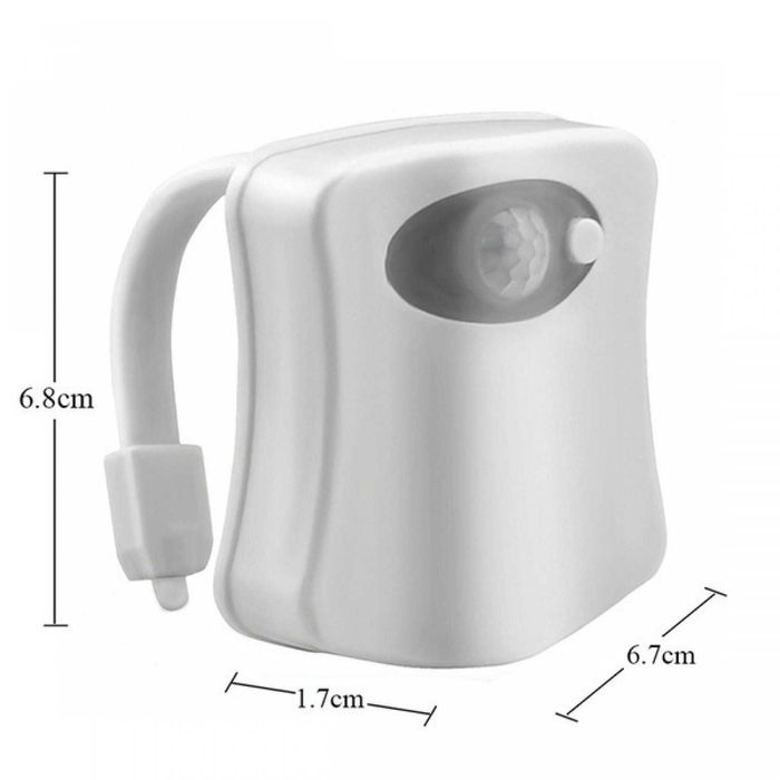 Lumina de noapte pentru toaleta cu senzor de miscare, LED, 8 culori