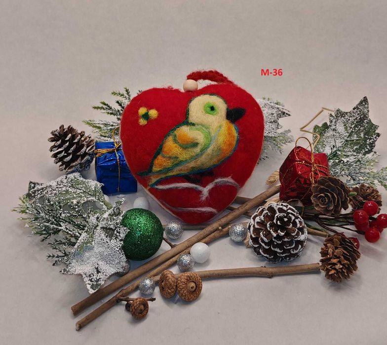 Ръчно изработени Коледни топки от вълна