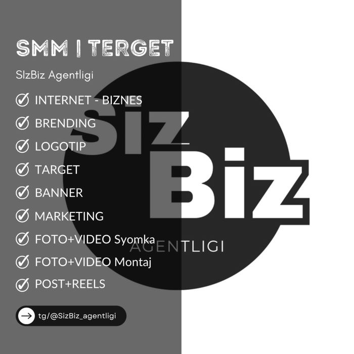 SMM+TARGETOLOG Xizmatlari SizBiz agentligi