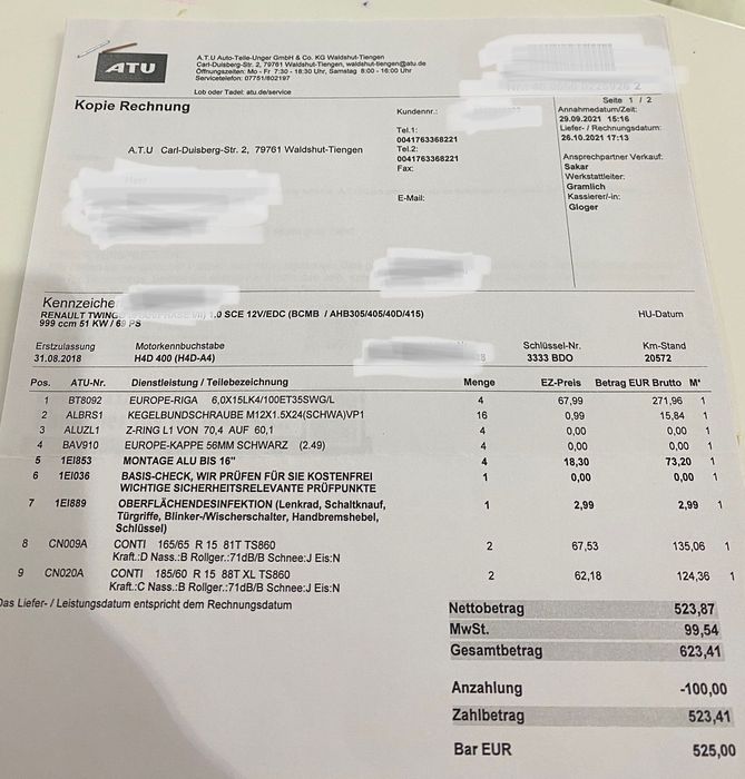 Anvelope Continental iarna cu jante aluminiu pentru Renault Twingo III