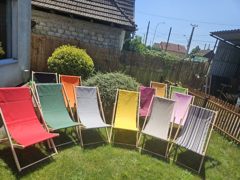 Sezlong din lemn pentru gradina