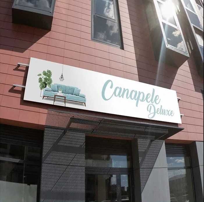 Reclamă magazin - placă de expunere la exterior, tipar ultrarezistent