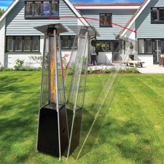 Газов отоплител-чадър 13 kW, 227 см – външен газов отоплител с калъф и