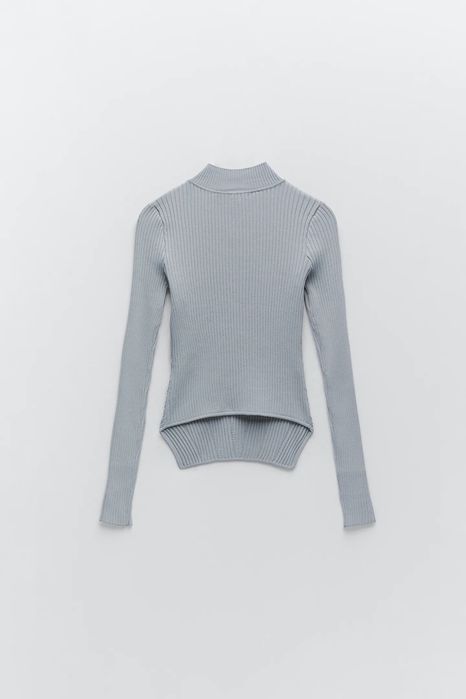 Zara нова рипсена блуза пуловер BRA