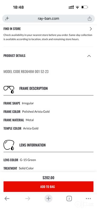 Солнцезащитные очки Ray Ban Marshal II. Оригинал.